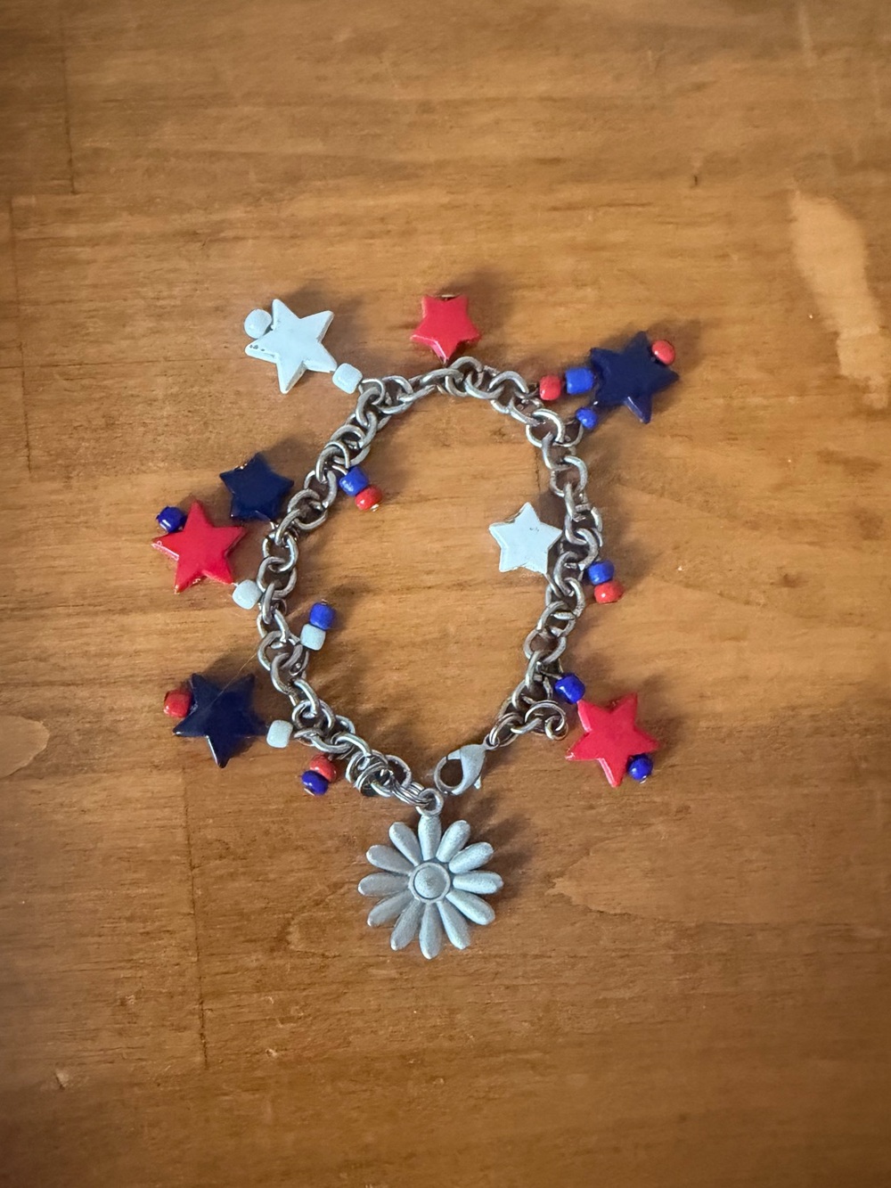Vintage 2000s red, white, and blue 4th of July bracelet